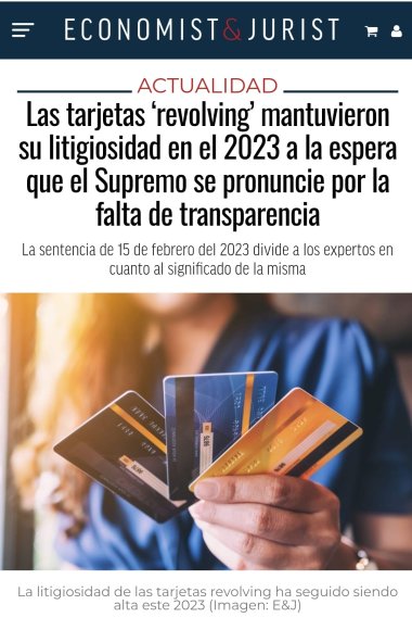 Actualidad Tarjetas Revolving 2023 Tribunal Supremo 